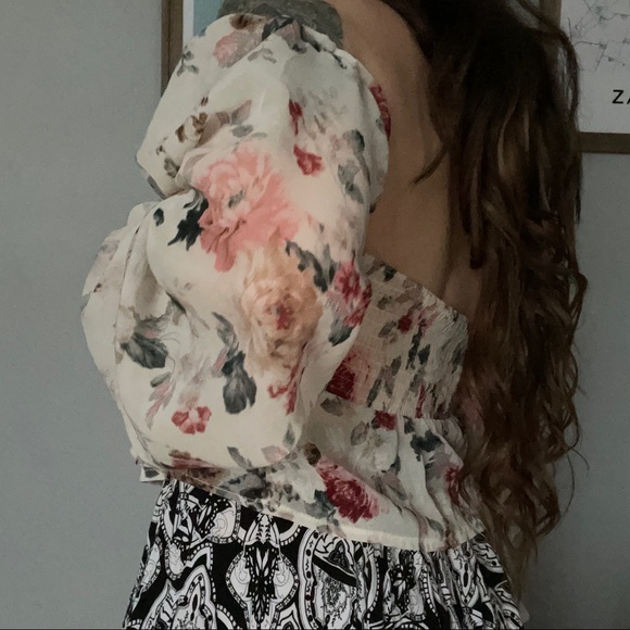 NASTYGAL long sleeve crop top blouse size s/m - Picture 4 of 4